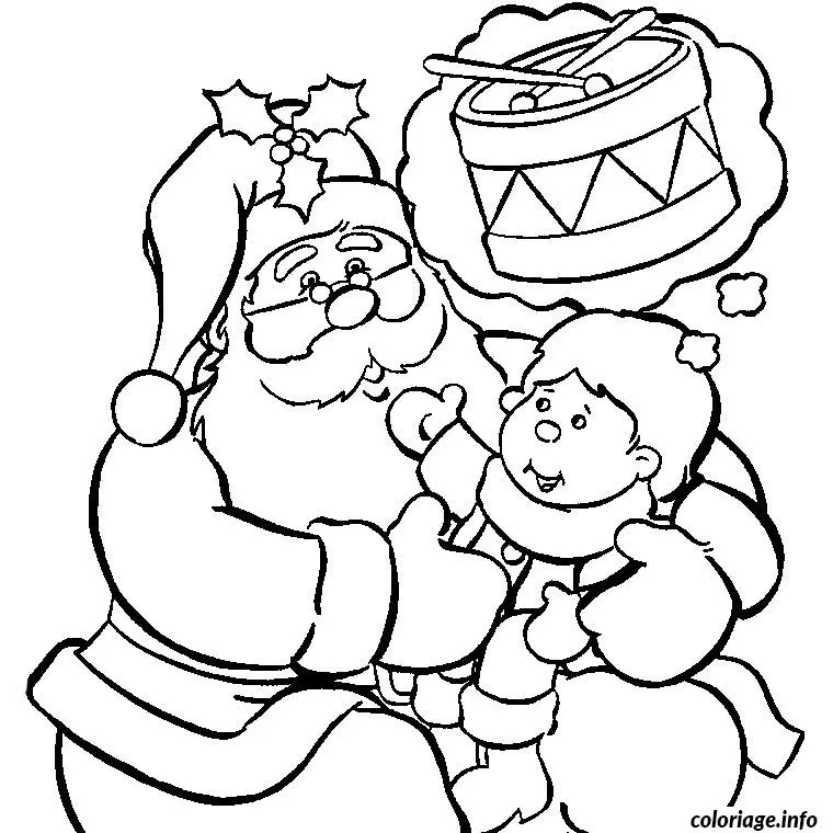 Funny Santa Claus coloring page to print