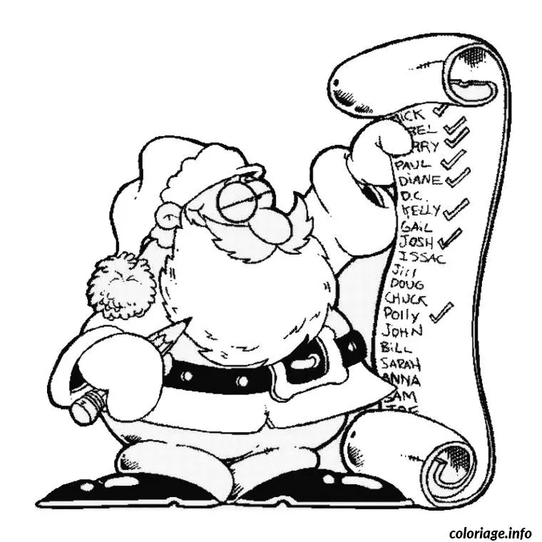 Free Santa Claus coloring page to print