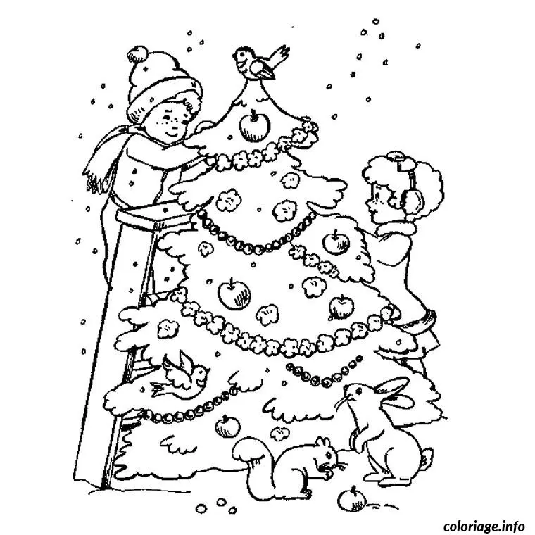 Coloriage Sapin Noël gratuit - Sapin Noël à imprimer