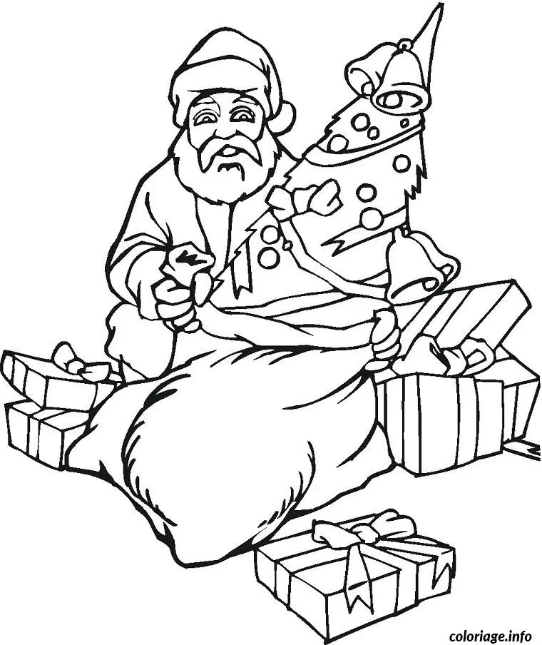 Coloriage Noël anglais - Noël à imprimer