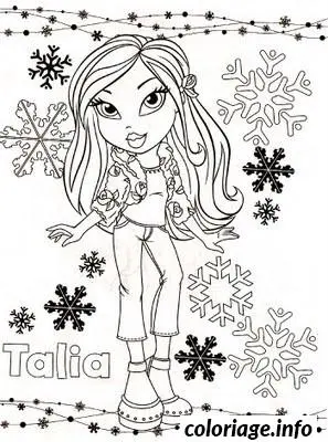 Coloriage Noël bratz - Noël à imprimer