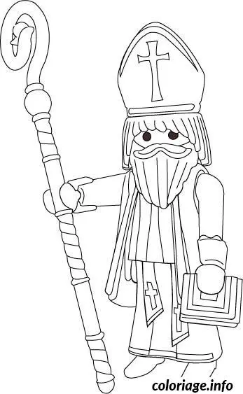 Coloriage Playmobil père Noël - Père Noël à imprimer