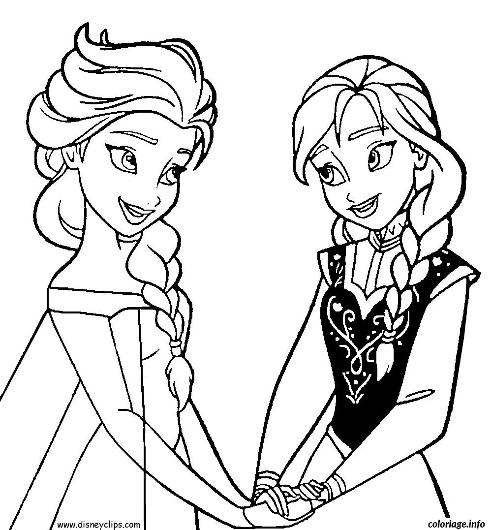 Coloriage Elsa frozen reine des neiges - Elsa à imprimer