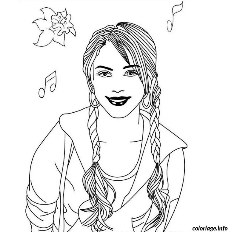 Coloriage High school musical - Fille ado à imprimer