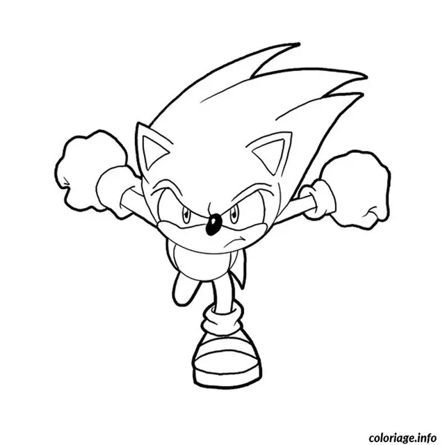Coloriage Sonic aux jeux olympiques - Sonic à imprimer