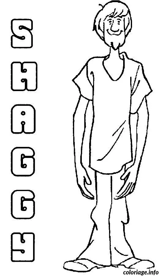 Coloriage Shaggy - Scooby doo à imprimer