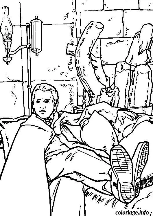 Coloriage Drago est un élève a  serpentard - Harry potter à imprimer