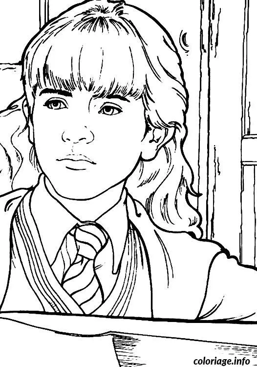 Coloriage Hermione - Harry potter à imprimer