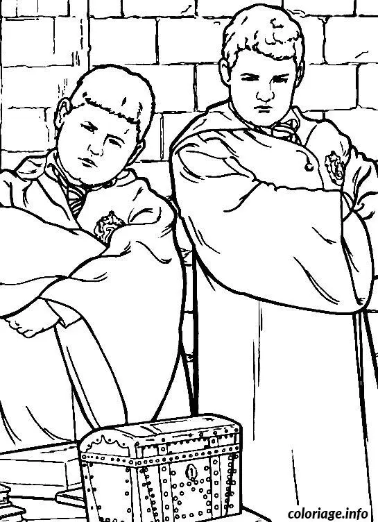Coloriage Vincent crabbe et gregory goyle - Harry potter à imprimer