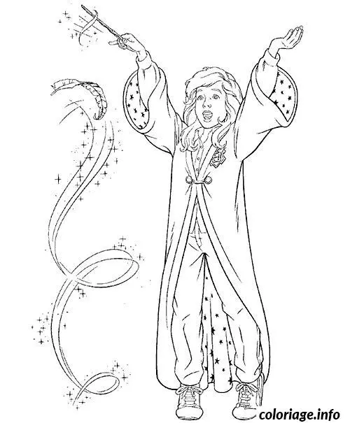Coloriage Hermione granger - Harry potter à imprimer