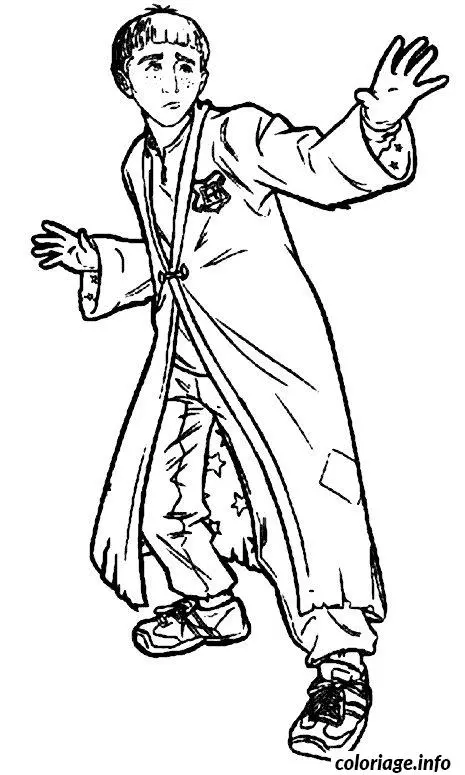 Coloriage Élève de poudlard - Harry potter à imprimer