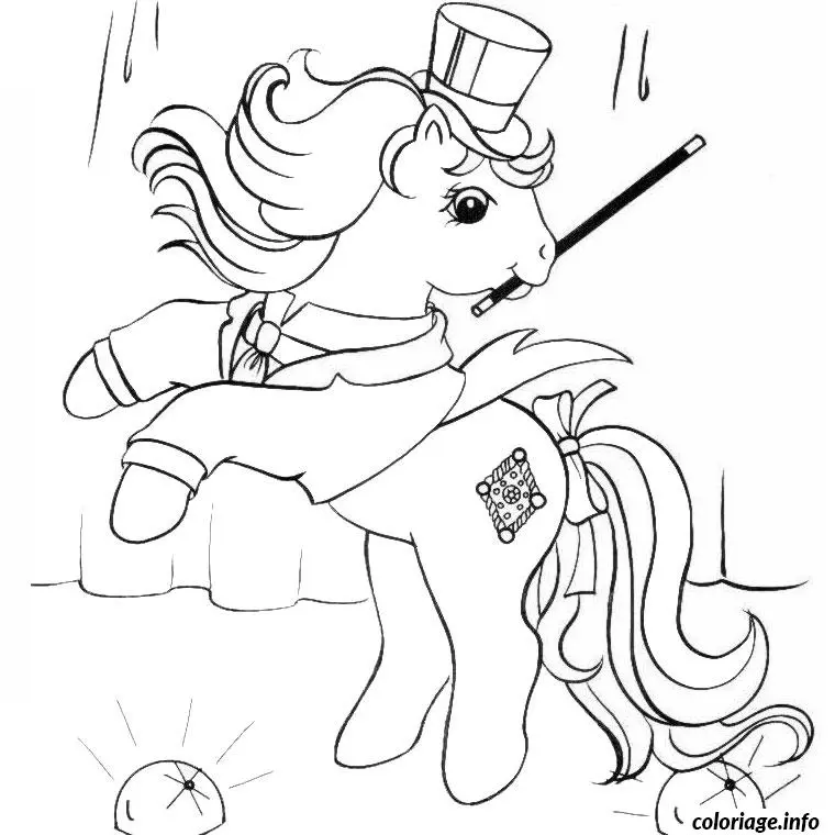 Coloriage Poney magique - Magique à imprimer
