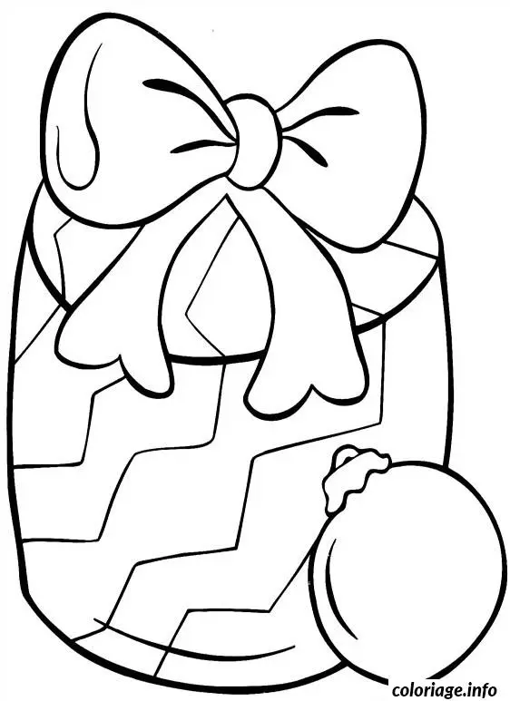 Coloriage Cadeaux de Noël simple - Noël à imprimer