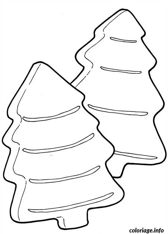 Coloriage Galettes en forme de sapins - Non classé à imprimer