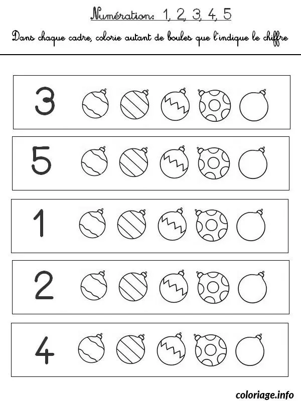 Coloriage Numération marine avec poissons et coraux colorés - Mer à imprimer