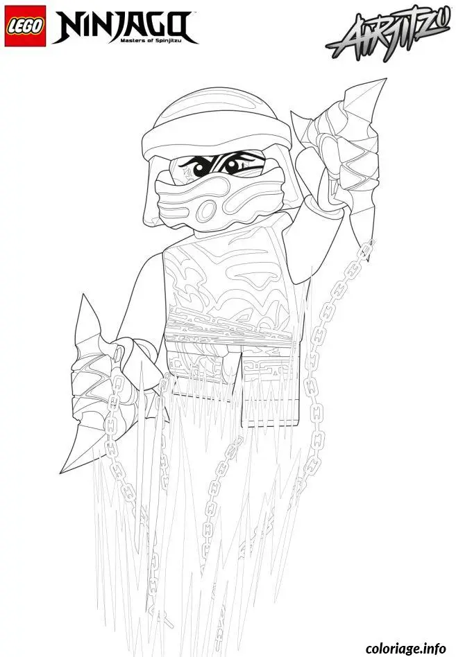 Coloriage Ninjago airjitzy lego dessin - Ninjago à imprimer