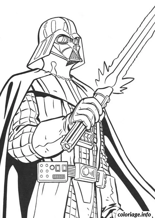 Coloriage Star wars le cote obscur de la force - Star wars à imprimer