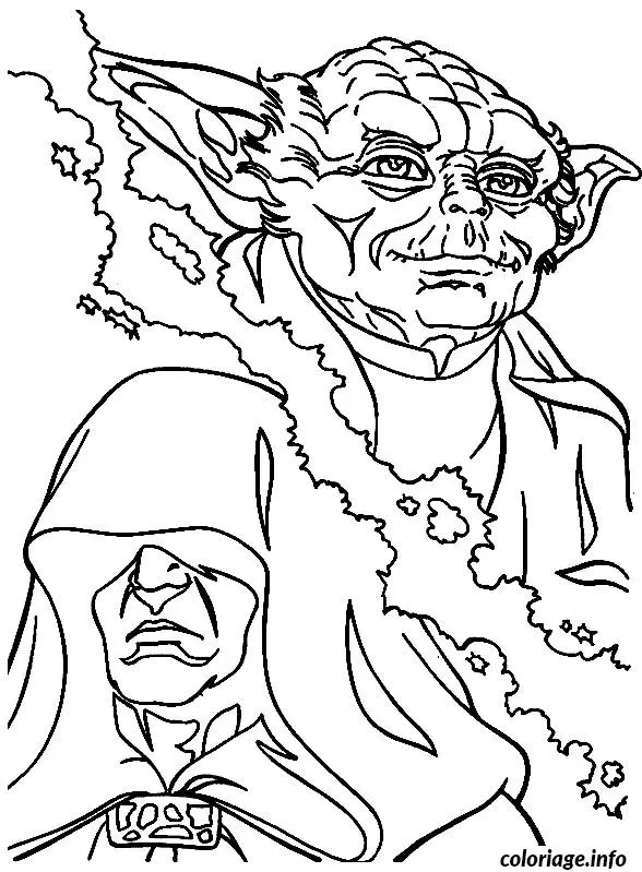 Coloriage Star wars le bien et le mal - Star wars à imprimer