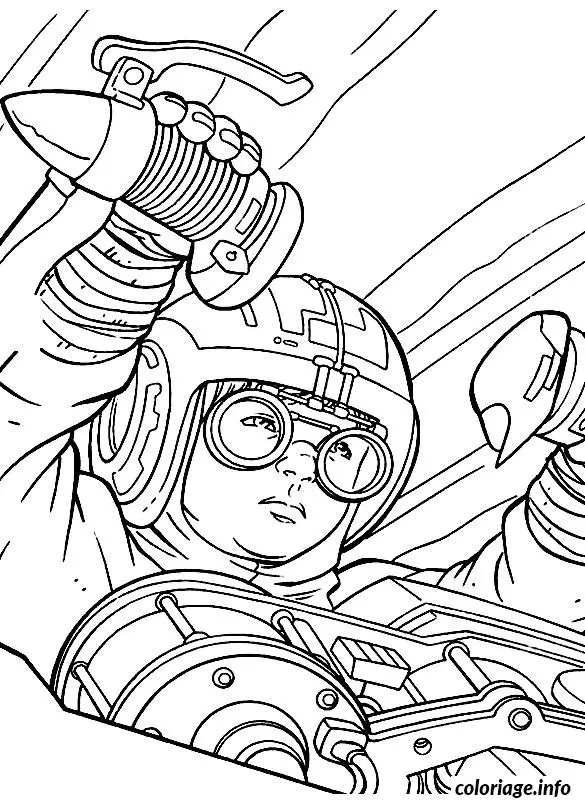 Coloriage A bord du solide vaisseau de star wars - Star wars à imprimer