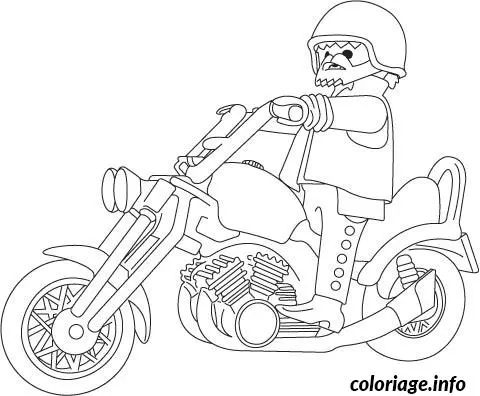 Kleurplaat Playmobil motor kleurplaten om te printen