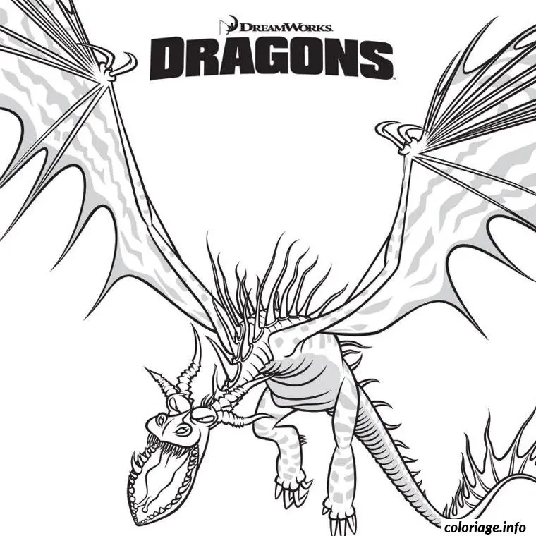 Coloriage Dragon film - Dragon à imprimer