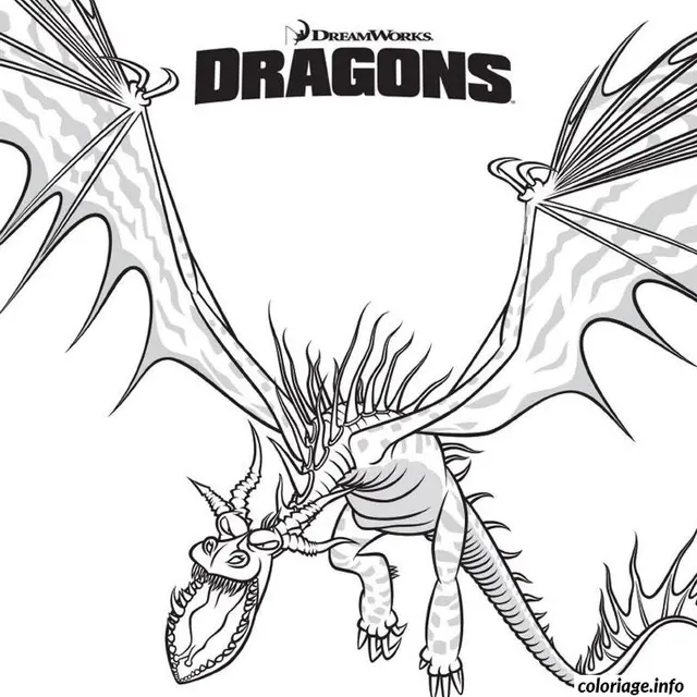 Coloriage Dragon film - Dragon à imprimer