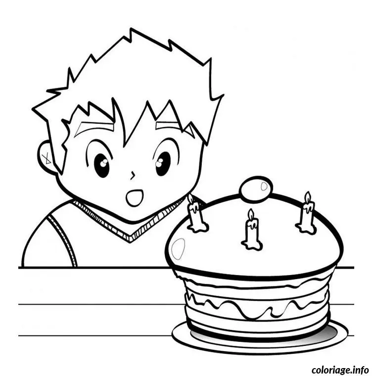 Coloriage Anniversaire 3 ans - Anniversaire à imprimer