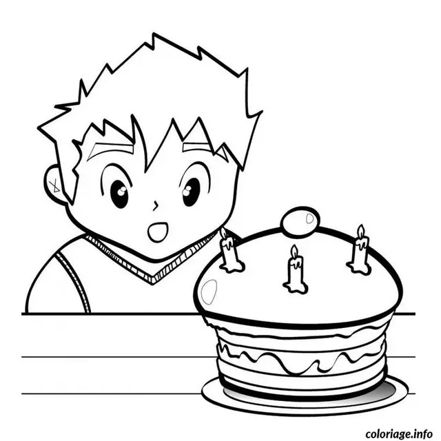 Coloriage Anniversaire 3 ans - Anniversaire à imprimer