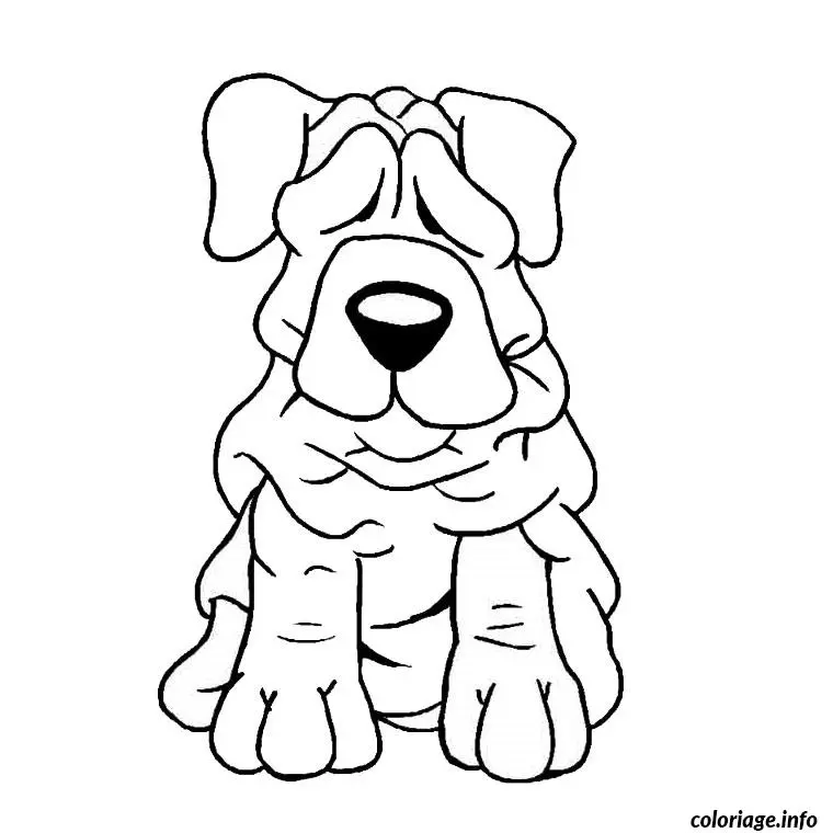 Coloriage Un chien - Chien à imprimer