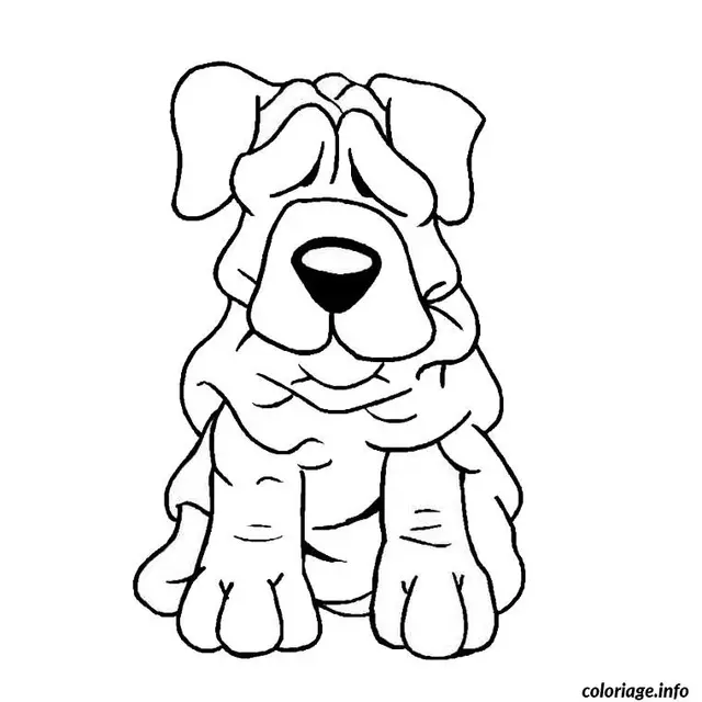 Coloriage Un chien - Chien à imprimer