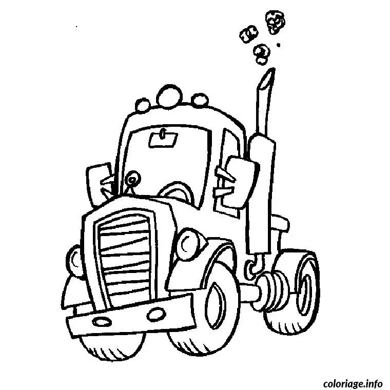 Coloriage Camion course - Camion à imprimer