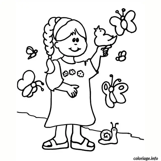 Coloriage Jeux de fille - Fille à imprimer