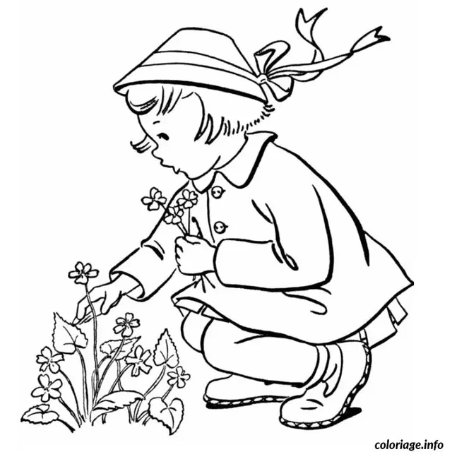 Coloriage Jeune fille - Fille à imprimer