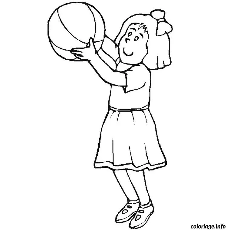 Coloriage Fille 9 ans - Fille à imprimer