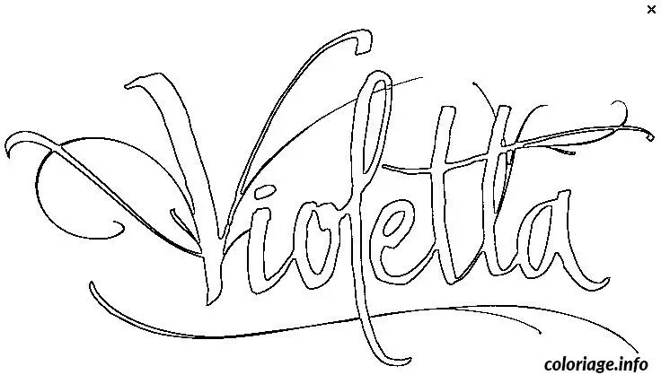 Coloriage Logo de violetta - Violetta à imprimer