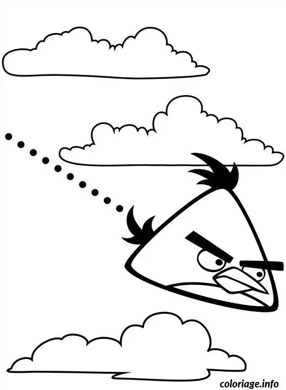 Coloriage Vol en Piqué - Angry Birds - Angry birds à imprimer