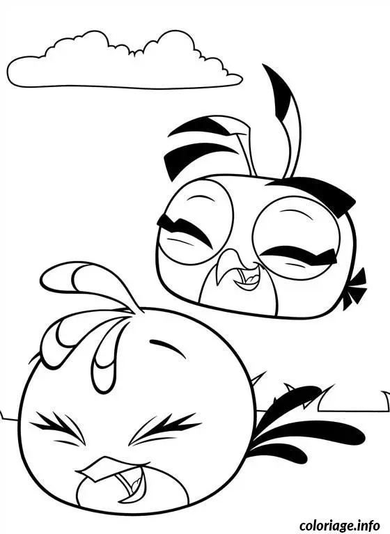 Coloriage Stella et Dahlia Angry Birds - Angry birds à imprimer