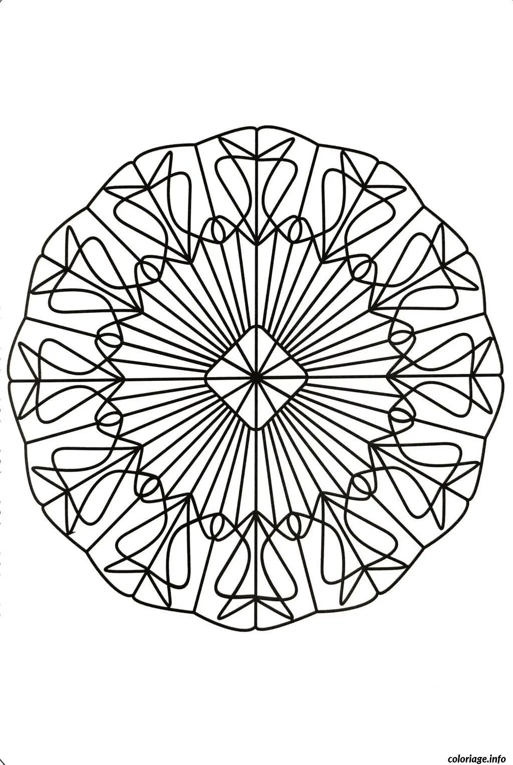 Coloriage Mandala fleuri à télécharger gratuitement - Mandala à imprimer