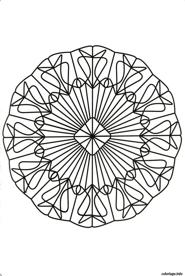Coloriage Mandala fleuri à télécharger gratuitement - Mandala à imprimer