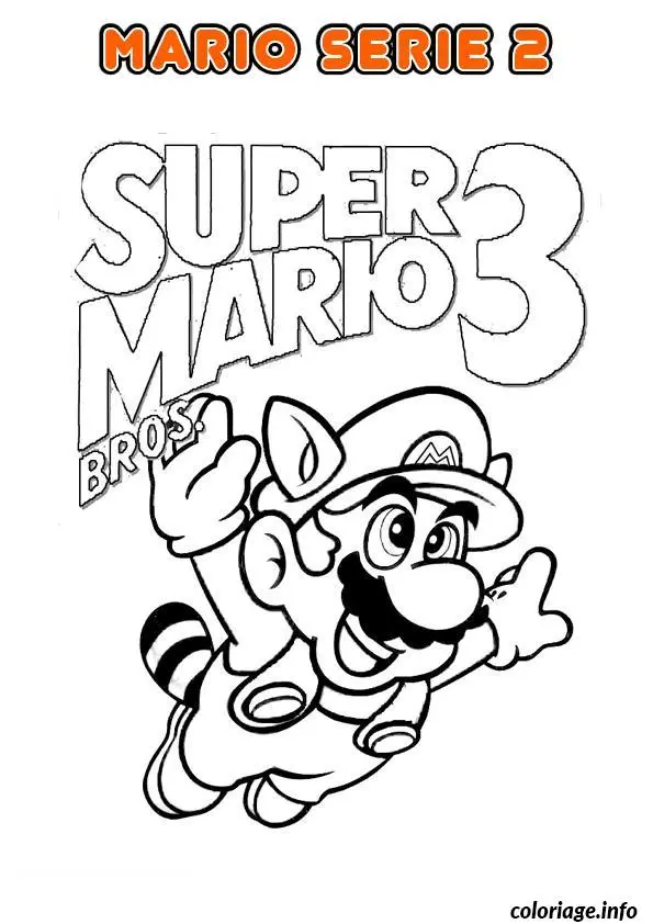 Ausmalbild Mario Bros in heroischer Action zum Ausdrucken