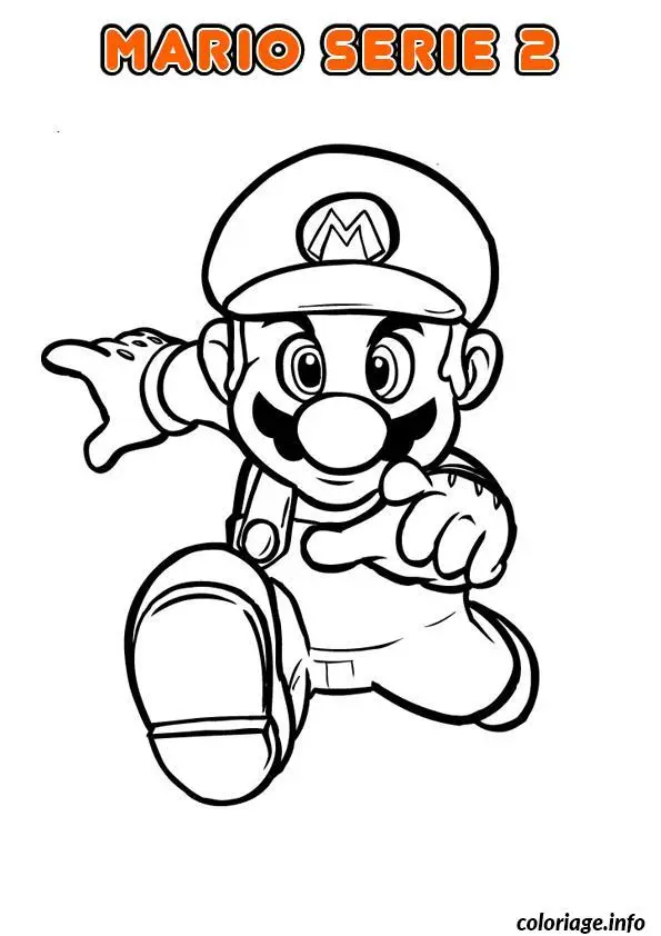 Ausmalbild Mario springt in Aktion – Nintendo Ausmalbilder zum Ausdrucken