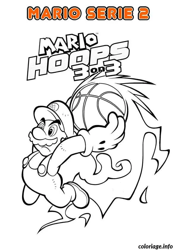 Ausmalbild Mario Bros läuft ins Abenteuer zum Ausdrucken