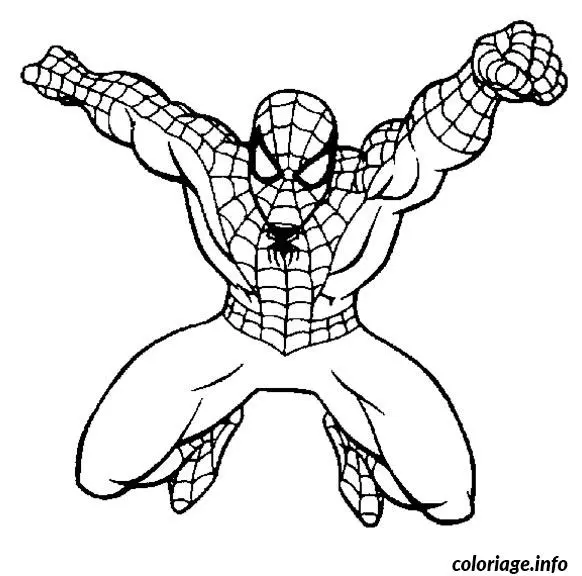 Spider-Man in Action Saving the City coloring page to print