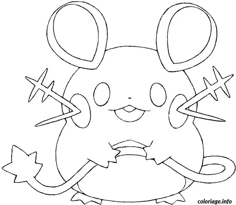 Rare and Mysterious Pokémon in Black and White coloring page to print