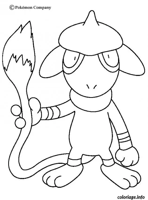 Coloriage Pokémon rare avec pouvoirs élémentaires - Pokémon à imprimer