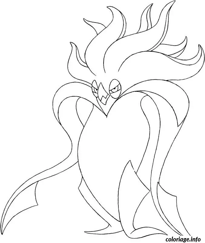 Mysterious Pokémon ex Creature coloring page to print