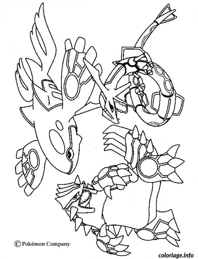 Legendary Pokémon Epic Battle coloring page to print