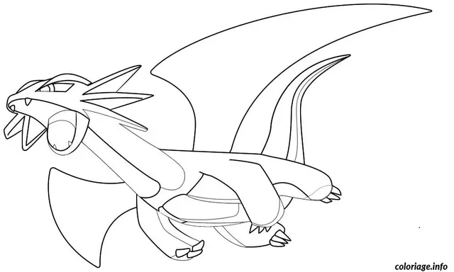 Coloriage Pokémon évolution finale en puissance - Pokémon à imprimer