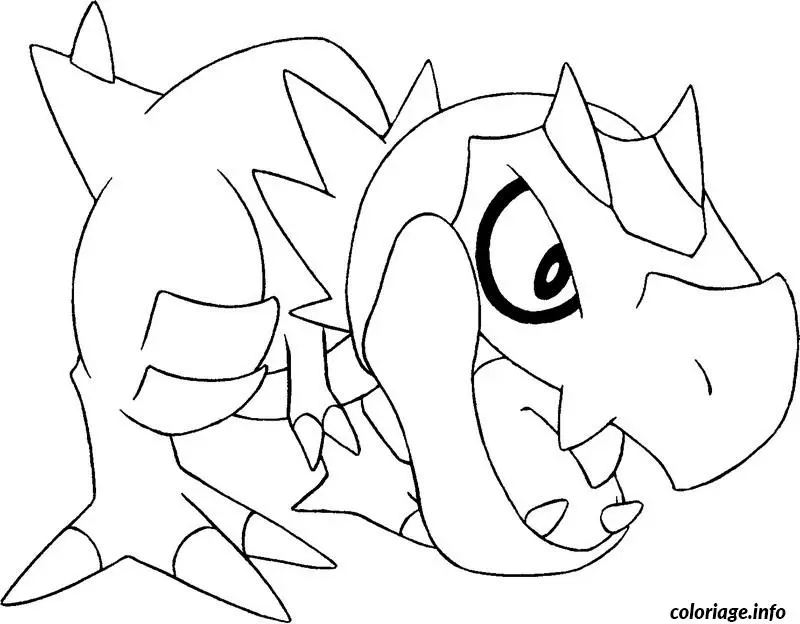 Coloriage Pokémon rare avec pouvoirs spéciaux - Pokémon à imprimer