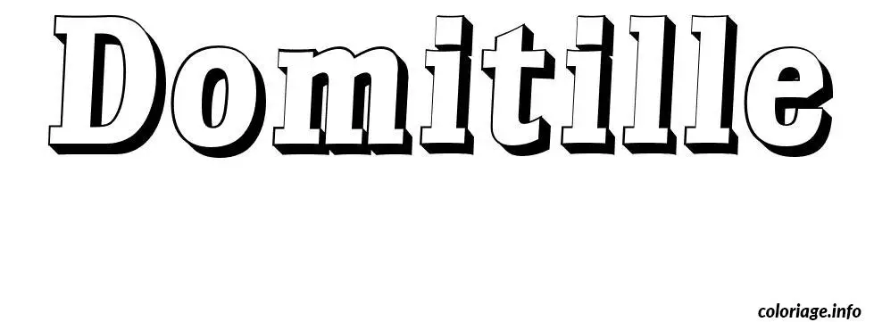 Coloriage Domitille - Prénom à imprimer